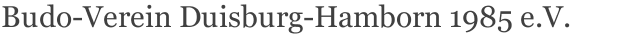 Budo-Verein Duisburg-Hamborn 1985 e.V.